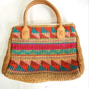 Cappelli Straworld Crocheted Boho Straw Shoulder Bag